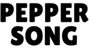 Pepper Song logo in black on a clear background.